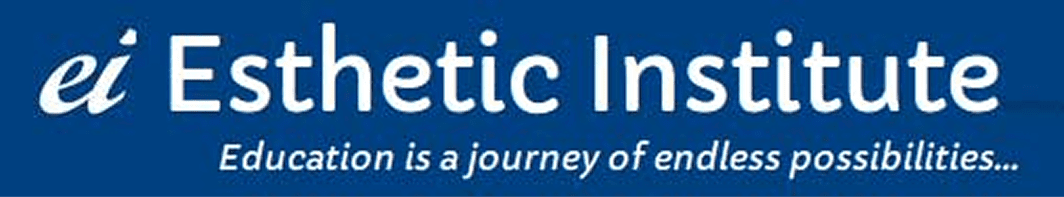 Logo of Esthetic Institute with the tagline: "Education is a journey of endless possibilities.